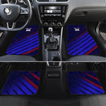 Personalized Cape Verde Soccer Car Mats Shark Mascot Football Player Striped Pattern