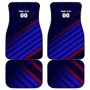 Personalized Cape Verde Soccer Car Mats Shark Mascot Football Player Striped Pattern