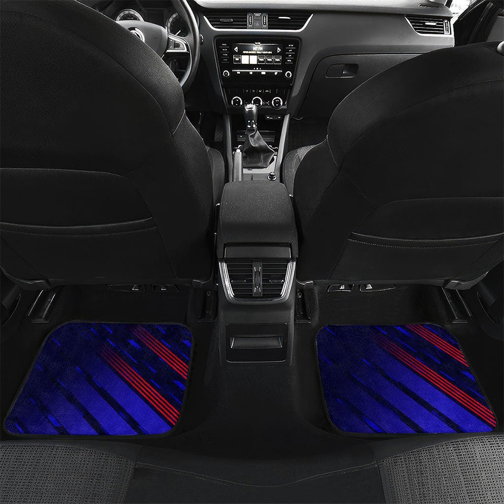 Personalized Cape Verde Soccer Car Mats Shark Mascot Football Player Striped Pattern