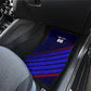 Personalized Cape Verde Soccer Car Mats Shark Mascot Football Player Striped Pattern