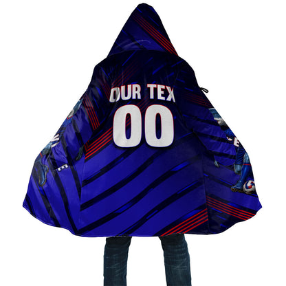 Personalized Cape Verde Soccer Cloak Shark Mascot Football Player Striped Pattern
