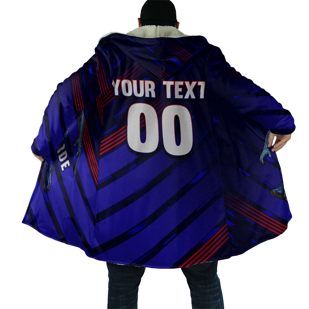 Personalized Cape Verde Soccer Cloak Shark Mascot Football Player Striped Pattern