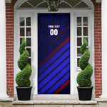Personalized Cape Verde Soccer Door Cover Shark Mascot Football Player Striped Pattern