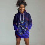 Personalized Cape Verde Soccer Hoodie Dress Shark Mascot Football Player Striped Pattern