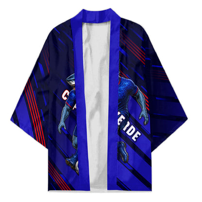 Personalized Cape Verde Soccer Kimono Shark Mascot Football Player Striped Pattern