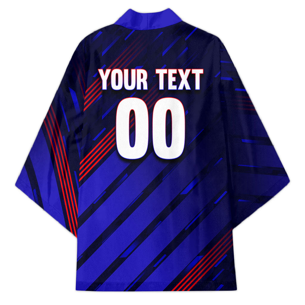 Personalized Cape Verde Soccer Kimono Shark Mascot Football Player Striped Pattern