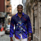 Personalized Cape Verde Soccer Long Sleeve Button Shirt Shark Mascot Football Player Striped Pattern