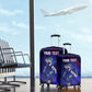 Personalized Cape Verde Soccer Luggage Cover Shark Mascot Football Player Striped Pattern