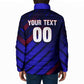 Personalized Cape Verde Soccer Padded Jacket Shark Mascot Football Player Striped Pattern