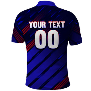 Personalized Cape Verde Soccer Polo Shirt Shark Mascot Football Player Striped Pattern