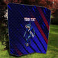 Personalized Cape Verde Soccer Quilt Shark Mascot Football Player Striped Pattern