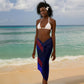 Personalized Cape Verde Soccer Sarong Shark Mascot Football Player Striped Pattern