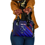 Personalized Cape Verde Soccer Shoulder Handbag Shark Mascot Football Player Striped Pattern