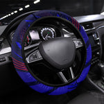 Cape Verde Soccer Steering Wheel Cover Shark Mascot Football Player Striped Pattern