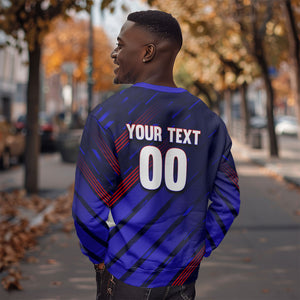 Personalized Cape Verde Soccer Sweatshirt Shark Mascot Football Player Striped Pattern