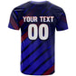 Personalized Cape Verde Soccer T shirt Shark Mascot Football Player Striped Pattern
