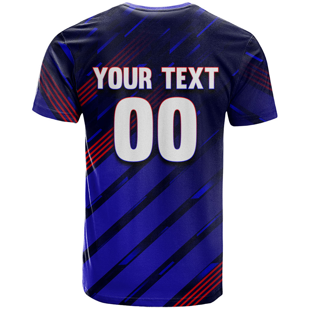 Personalized Cape Verde Soccer T shirt Shark Mascot Football Player Striped Pattern
