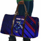 Personalized Cape Verde Soccer Travel Bag Shark Mascot Football Player Striped Pattern