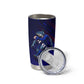 Personalized Cape Verde Soccer Tumbler Cup Shark Mascot Football Player Striped Pattern
