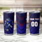 Personalized Cape Verde Soccer Tumbler Cup Shark Mascot Football Player Striped Pattern