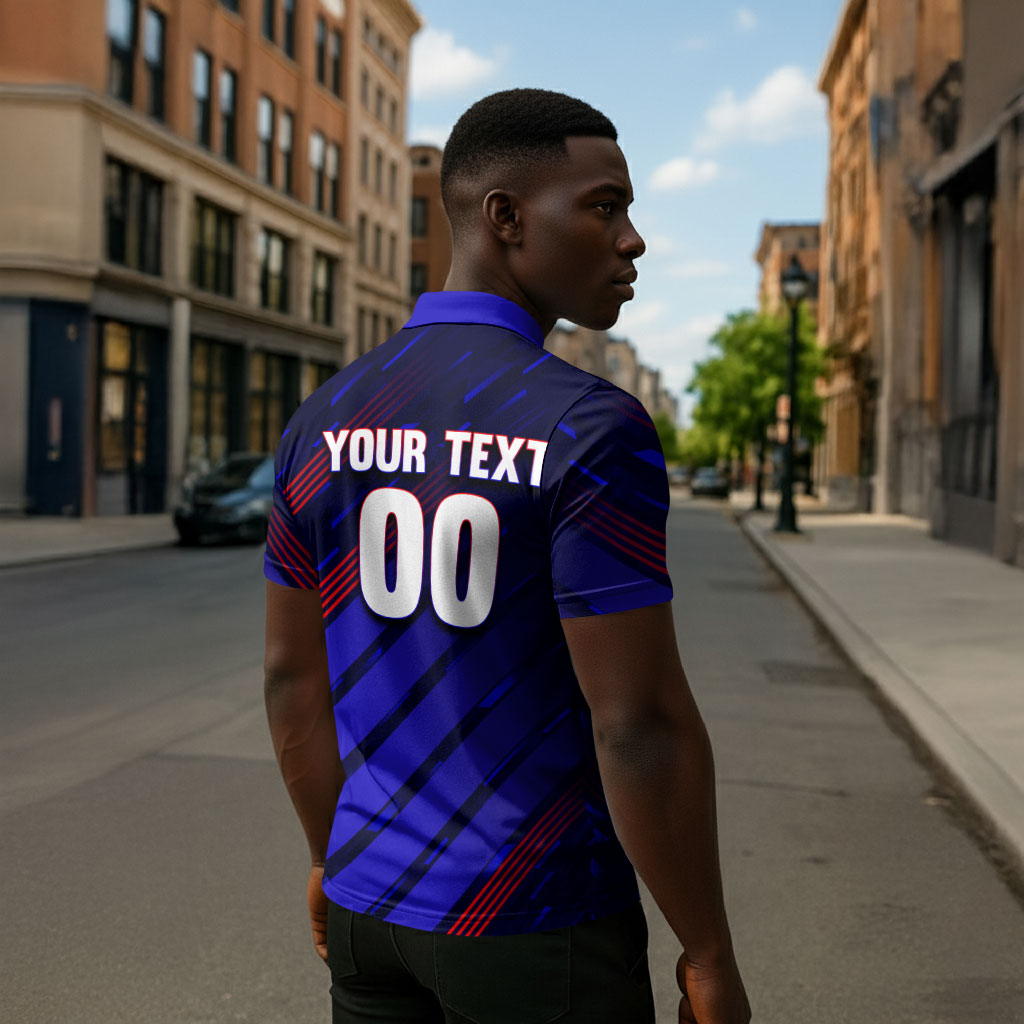 Personalized Cape Verde Soccer Zipper Polo Shirt Shark Mascot Football Player Striped Pattern