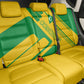 Comoros Flag Back Car Seat Cover - Green and Yellow Design and National Emblem