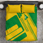 Comoros Flag Bedding Set - Green and Yellow Design and National Emblem