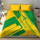 Comoros Flag Bedding Set - Green and Yellow Design and National Emblem