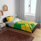 Comoros Flag Bedding Set - Green and Yellow Design and National Emblem