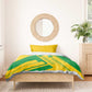 Comoros Flag Bedding Set - Green and Yellow Design and National Emblem