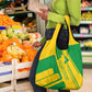 Comoros Flag Grocery Bag - Green and Yellow Design and National Emblem