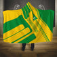 Comoros Flag Hooded Blanket - Green and Yellow Design and National Emblem