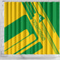 Comoros Flag Shower Curtain - Green and Yellow Design and National Emblem