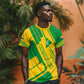 Comoros Flag T shirt - Green and Yellow Design and National Emblem