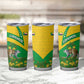 Comoros Tumbler Cup - National Flag Lemur Design and Ylang Ylang Flower Pattern