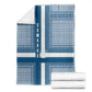 Comoros Blanket - Blue and White Traditional Geometric Pattern and National Flag Detail