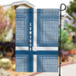 Comoros Garden Flag - Blue and White Traditional Geometric Pattern and National Flag Detail