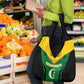 Comoros Grocery Bag - National Colors Green Yellow Black Crescent Moon and Stars Emblem