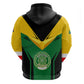 Comoros Hoodie - National Colors Green Yellow Black Crescent Moon and Stars Emblem