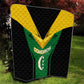 Comoros Quilt - National Colors Green Yellow Black Crescent Moon and Stars Emblem