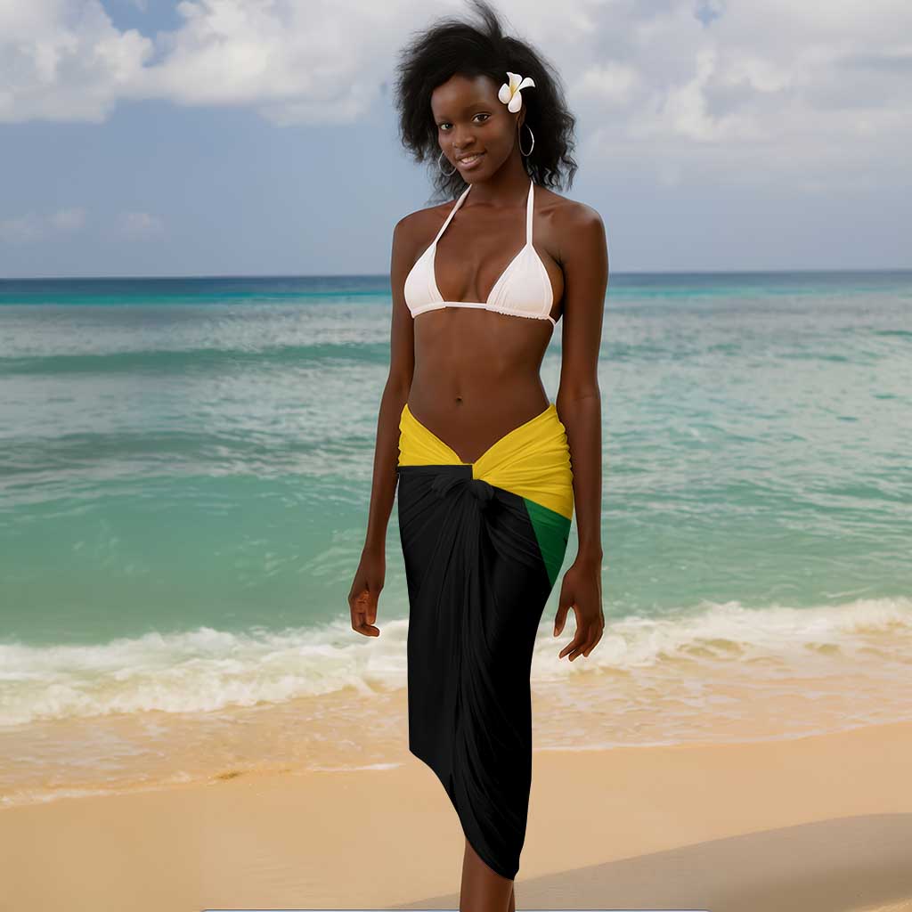 Comoros Sarong - National Colors Green Yellow Black Crescent Moon and Stars Emblem