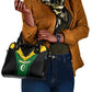 Comoros Shoulder Handbag - National Colors Green Yellow Black Crescent Moon and Stars Emblem