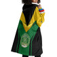 Comoros Wearable Blanket Hoodie - National Colors Green Yellow Black Crescent Moon and Stars Emblem