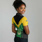 Comoros Women Polo Shirt - National Colors Green Yellow Black Crescent Moon and Stars Emblem