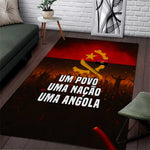 Angola Area Rug Red Black Yellow Grunge - African Pride