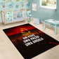 Angola Area Rug Red Black Yellow Grunge - African Pride