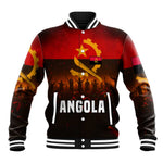 Angola Baseball Jacket Red Black Yellow Grunge - African Pride