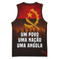 Angola Basketball Jersey Red Black Yellow Grunge TS04