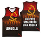 Angola Basketball Jersey Red Black Yellow Grunge TS04