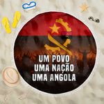Angola Beach Blanket Red Black Yellow Grunge - African Pride